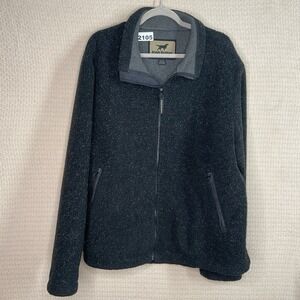 Irish Setter Sherpa Jacket Men's XL Gray Hunting Heavy Full Zip Pockets UltraDry